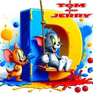 FULL COLOR WOODEN ENGRAVING SOUVENIRS LETTHER -D-  "CLASSIC CARTOON"COD/ALOVA378